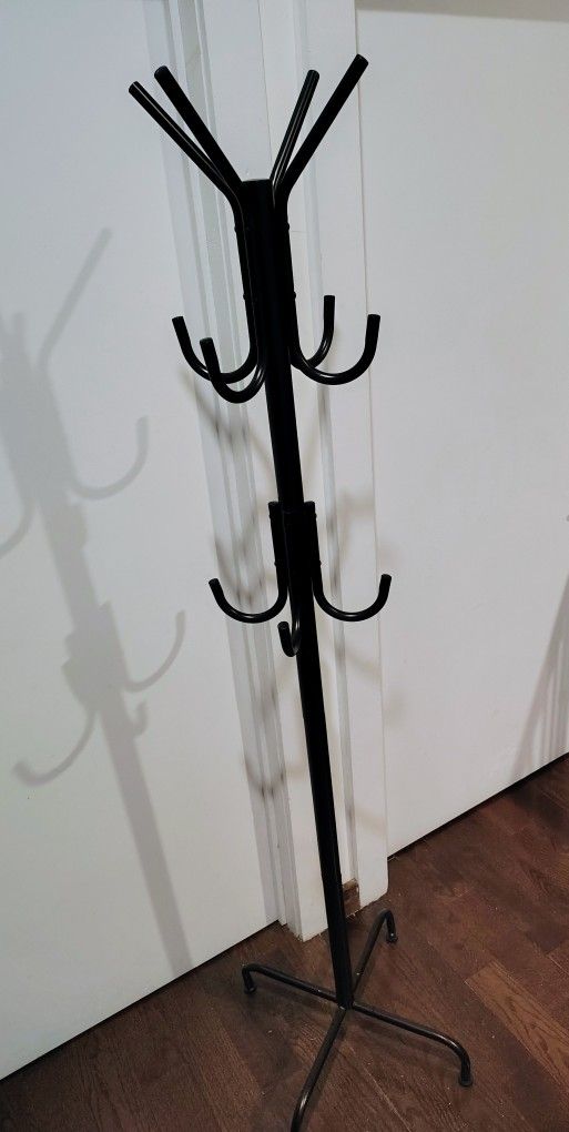 Coat Rack - Adjustable Balance - Easy Take Apart 3 Sections No Screwdriver - Used In decent Quality Condition Selling As Is