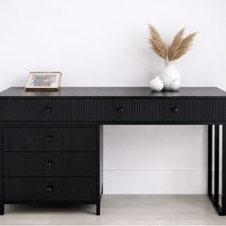 Sleek and stylish black desk