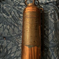 Vintage copper fire extinguisher