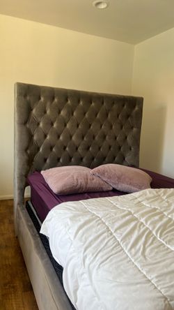 Gray bed