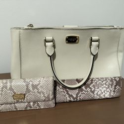 Michael Kors Snake Skin Purse and Wallet 