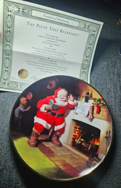 Franklin Mint Coca-Cola "The Pause That Refreshes" Collector Plate