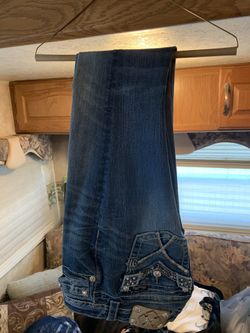 MissMe Jeans 30 inseam 34 1 hole in each cuff from boots #04