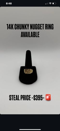 14k Chunky Nugget Ring 