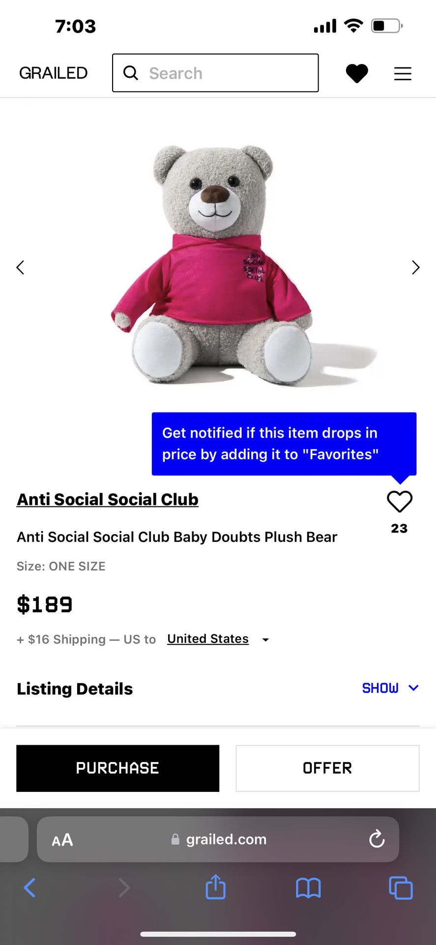 Anti Social Plush Bear