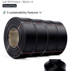 PLA Basic, Pre-Dried Refill Filament 4-Pack Bundle (4kg/8.8lbs) for Reusable Spools, 1.75mm Spool-Less Bulk PLA 3D Printing Filament, Compatible with 