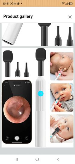 Baby Ear, Nose, Throat Examination Set with HD Camera, Home ENT Scope with 6LED Light, Ear Checker Tool, Baby Healthcare and Grooming Kit, Registry Es