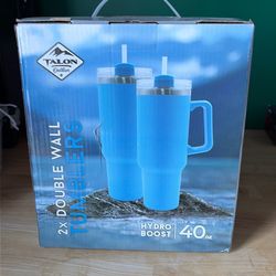 New 2x double wall tumblers 40oz each