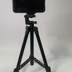 46” Portable Professional Adjustable Camera Tripod Stand Mount + Cell Phone Holder for Apple iPhone and Android phones