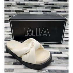 MIA Arylne Bone Nappa Women's Slide Sandals Size 7