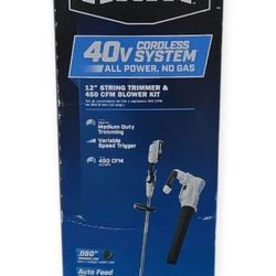 Blower & Trimmer - 40-Volt Cordless Hart Trimmer & Blower Combo Kit HLCK0318VNM 