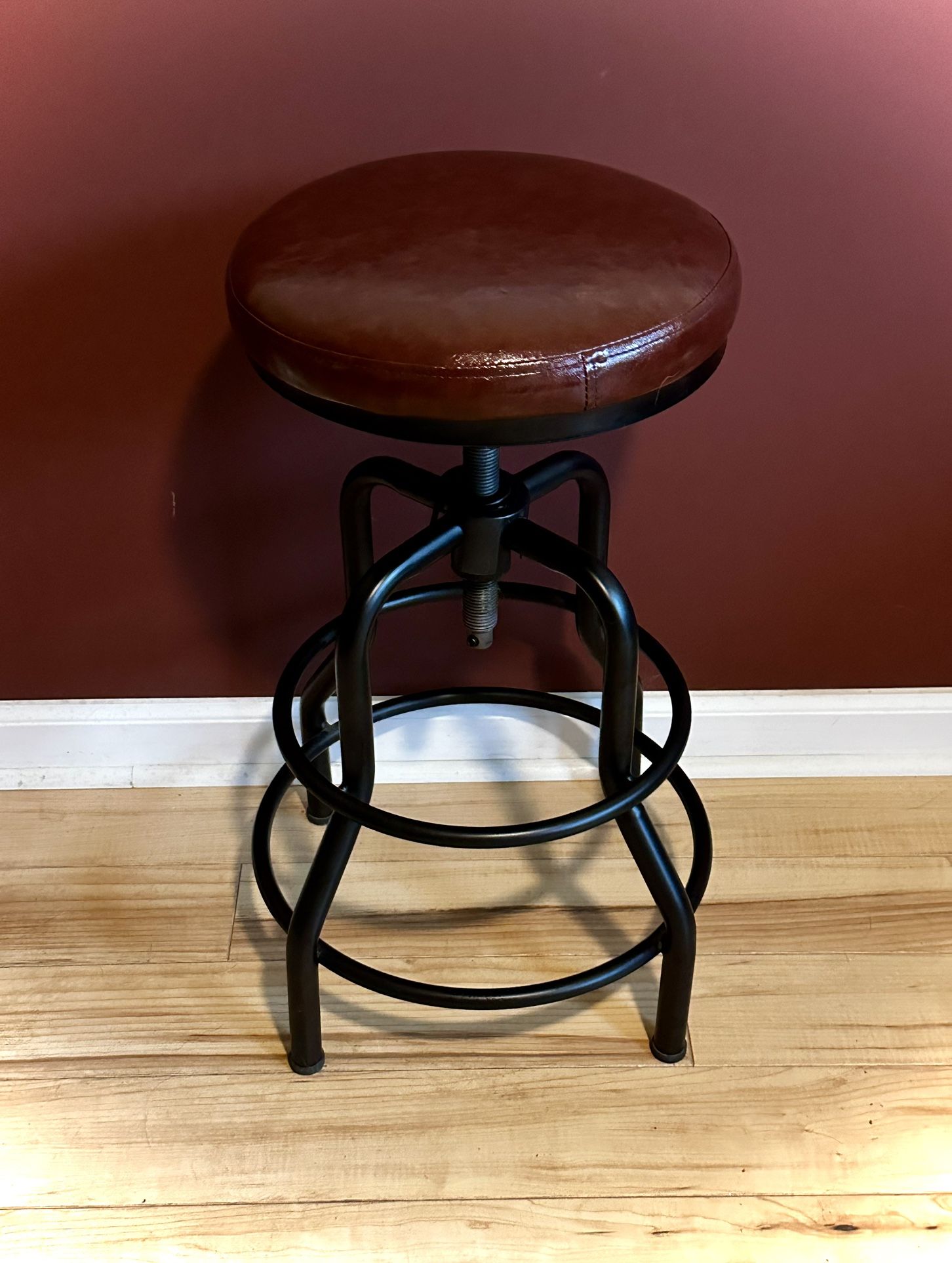 Adjustable Leather Stool