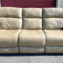 Leather Reclining Sofa