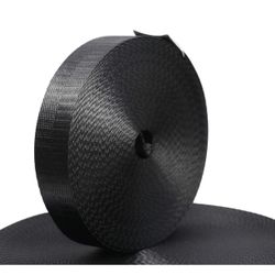1 Roll 25 Yards 1 Inch Wide Black Nylon Heavy Duty Webbing Strap