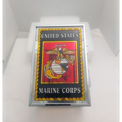 🇺🇸 United States Marine Corps 🇺🇸 Glass Keepsake/Jewelry Box