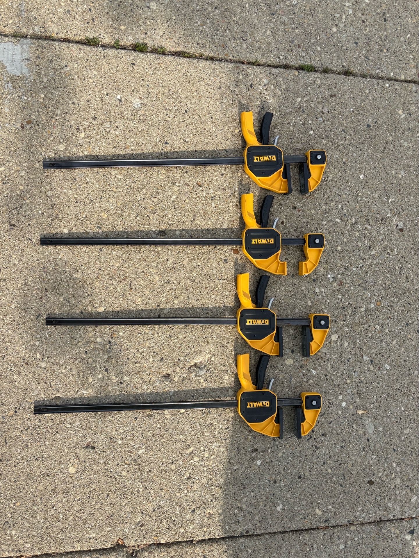 4 Dewalt Extra Large trigger bar Clamps 36”