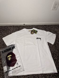 Bape tee x stussy