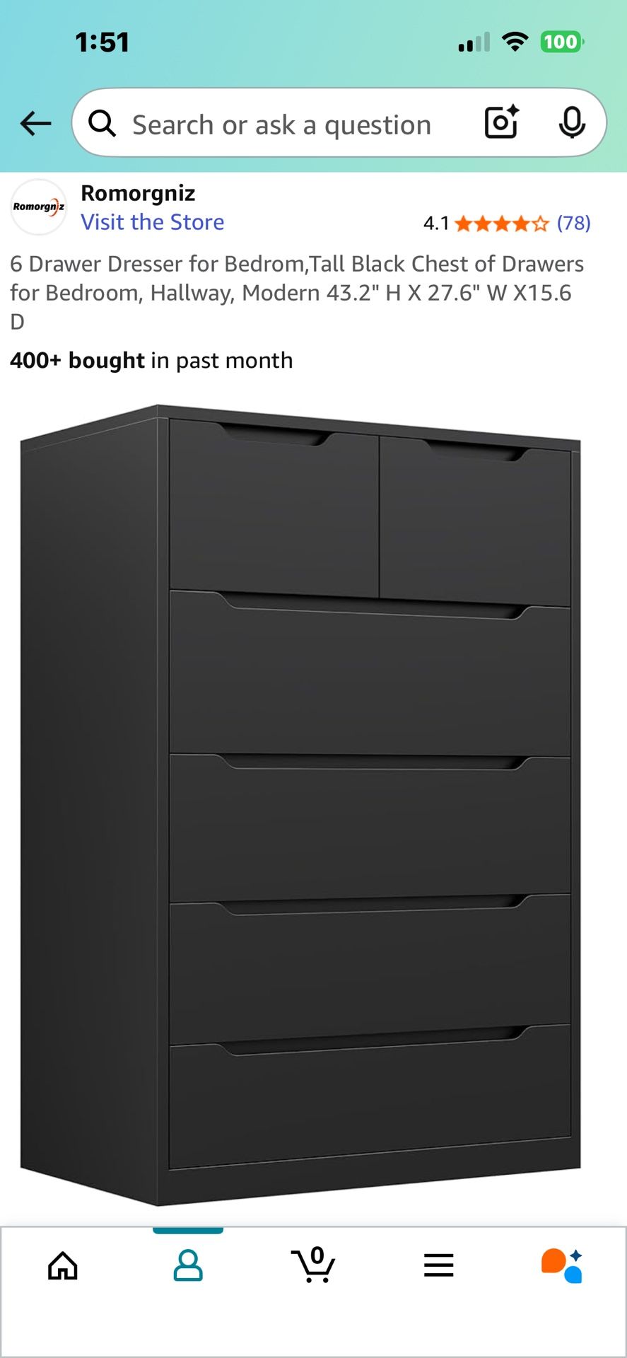 Romorgniz 6 Drawer Dresser