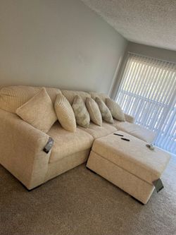 Sectional Couch with Ottoman