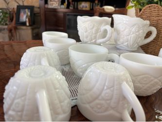 Milk Glass Tea set