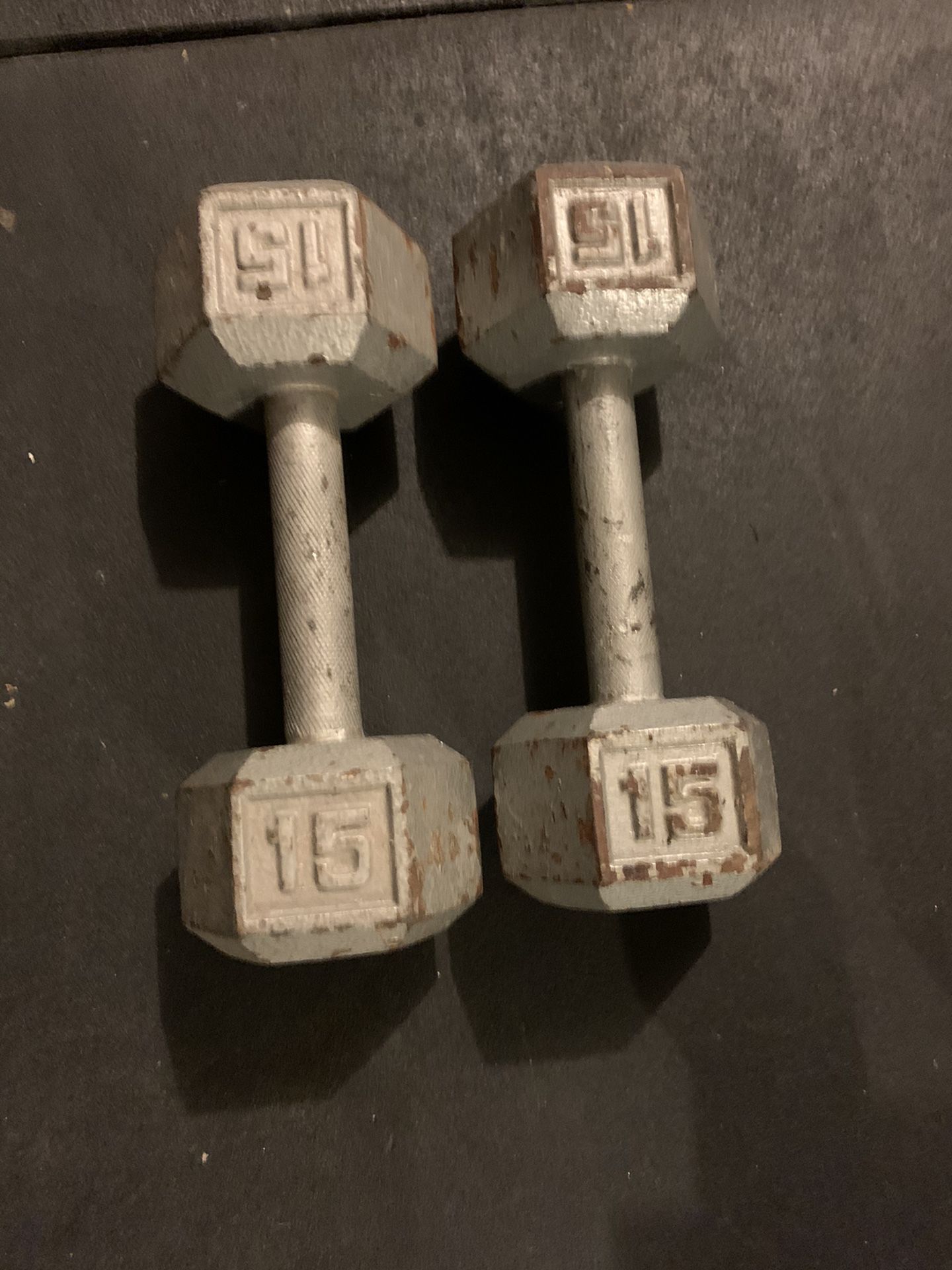15 lb dumbbells weights - cast iron dumbells