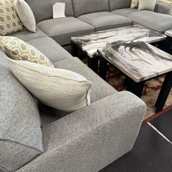 3 Piece Sectional On Clearance ( 3 Pac Coffee Table Set Free) 