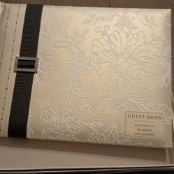 Nice Guest Book  Ivory Color Never Used With Original Packaging 