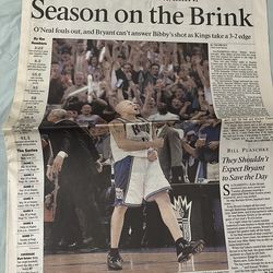 Mike Bobby Sacramento kings newspaper 2002