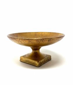 Vintage Gold Gilded Pedestal Dish