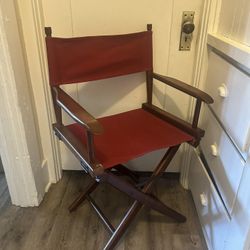 Wood Director’s Chair – Red Canvas | Foldable
