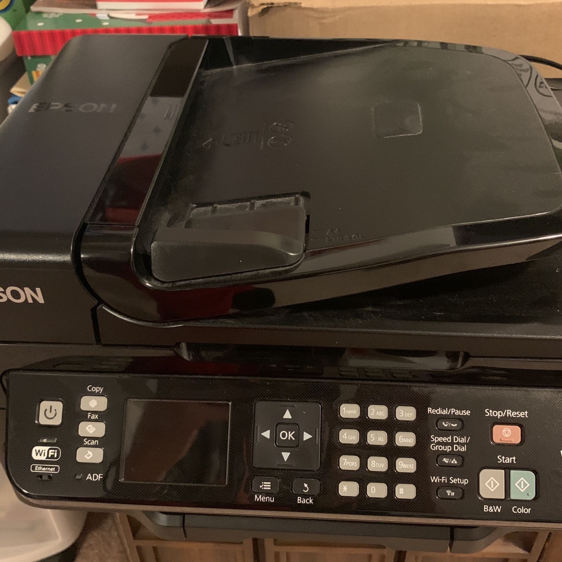 Epson WF-2540 color printer/copy/scan machine gently used