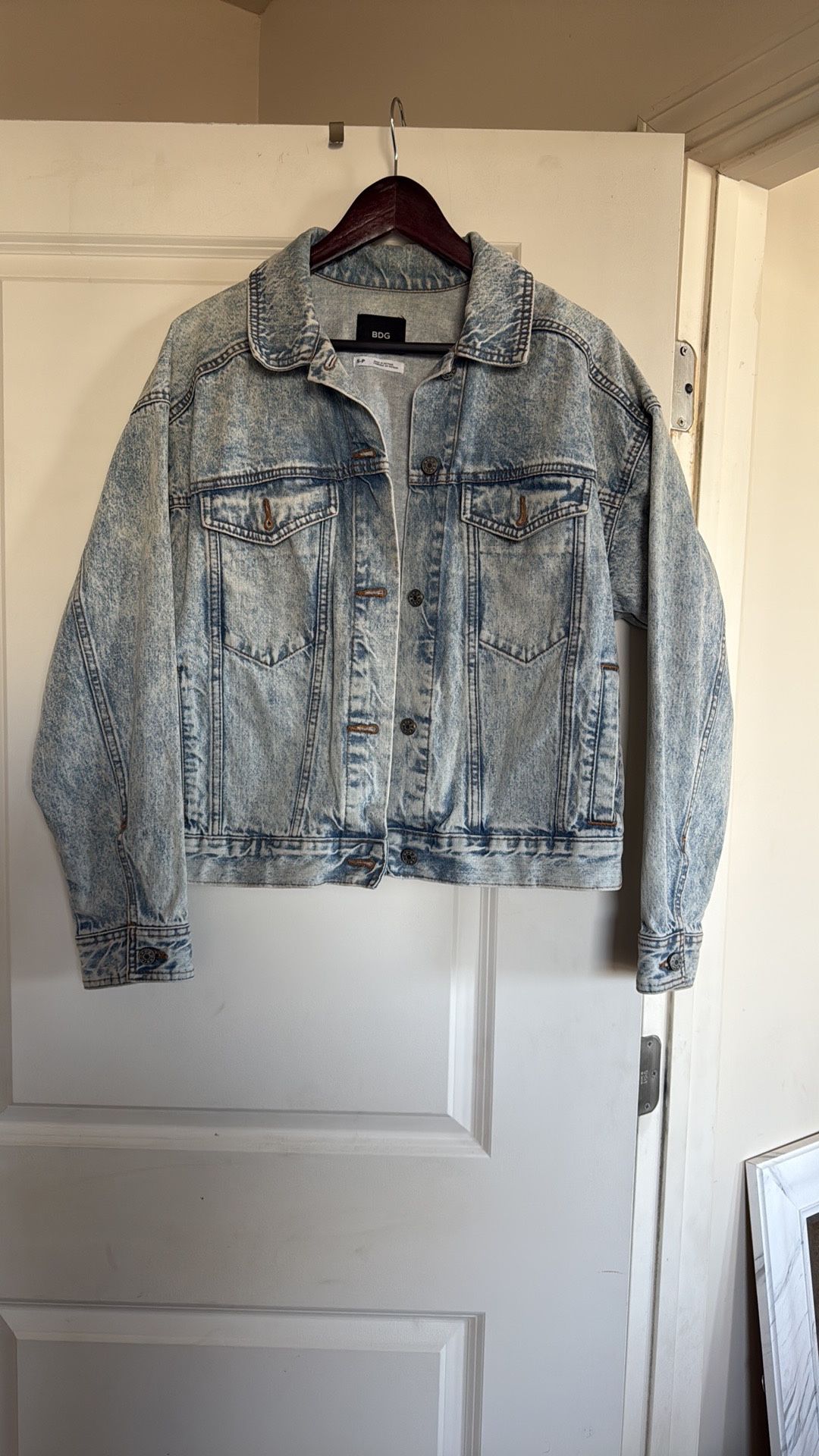 BDG Women’s Blue Denim Oversized Jacket - Size Small