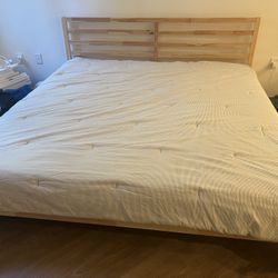 Ikea King Bed Frame + Mattress