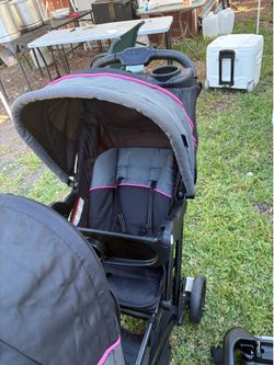 Double stroller with car seat