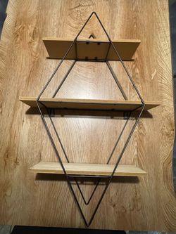 Diamond boho wall shelf