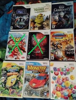 Wii games, $10 each