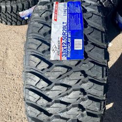 LT 33 1250 20 MT Tires Set New 