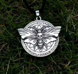 Dead Head Moon Moth Necklace