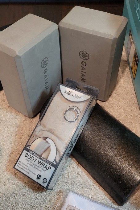 TENS Unit, Yoga Blocks, Warming Packs