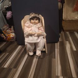 Heritage Mint Doll Brunette Cloth Body Vinyl Feet Hands Jointed 20" Weighted VTG