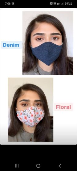 Denim and floral masks