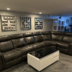 Charcoal, gray couch