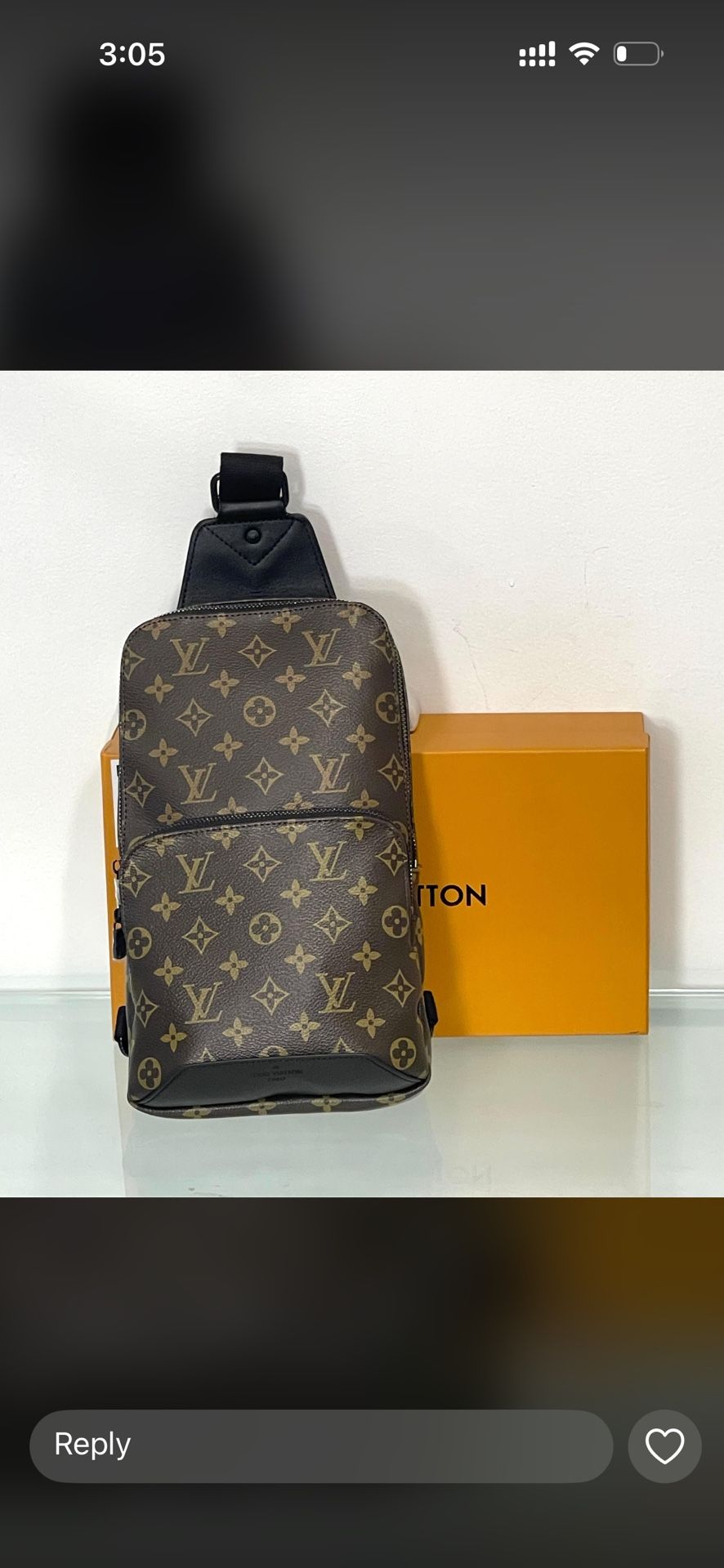  Louis Vuitton Avenue Sling Bag in Monogram Macassar canvas