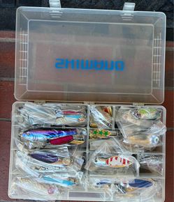 Shimano Tackle Box with Fishing Lure Collection new