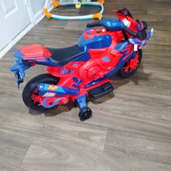 6V Spiderman Motorcycle, Battery Ride on Toy, for Kids,