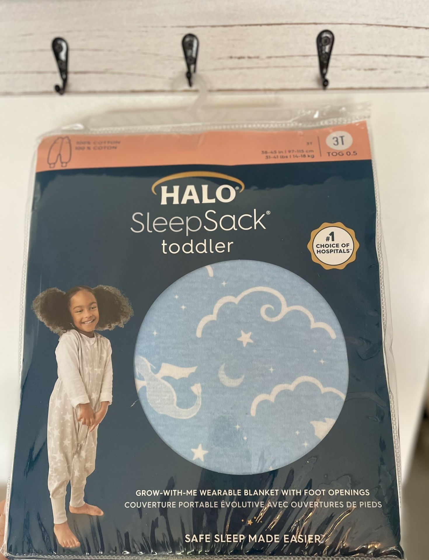 HALO Sleepsack Toddler Sleeping Bag, 100% Cotton Wearable Blanket, 3T