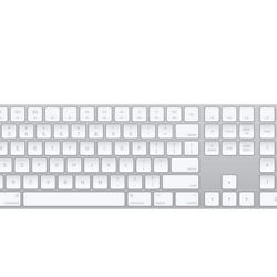 Apple - Magic Keyboard full size with Numeric Keypad (Lightning Port) - Silver/ White