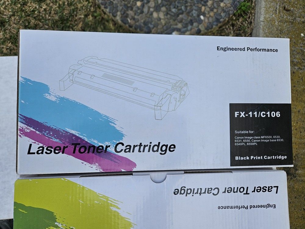 Black laser toner cartridge - remanufactured FX-11/C106 model.