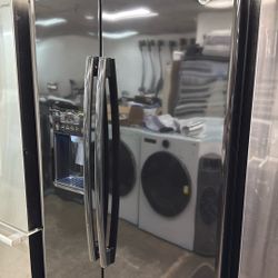 Side By Side Black Refrigerator 
