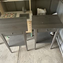 Two Little Night Stand Little Table Drawers